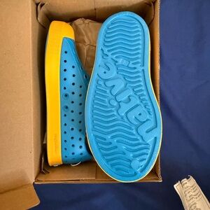 Native Shoes Kids Water Shoes - Vibrant Blue and Yellow
